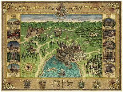 Ravensburger Puzzle Puzzle Harry Potter La carte de Poudlard, 1500st.