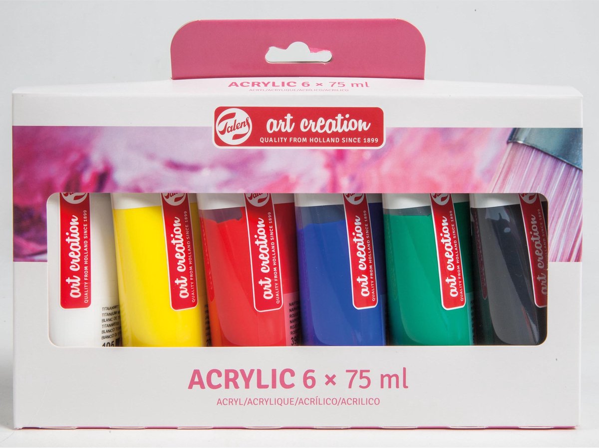 Talens art création ensemble de peinture acrylique 6 x 75 ml