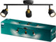 Philips LED Philips Niall spot - spot de plafond à trois points lumineux - noir avec design doré - raccord LED gu10