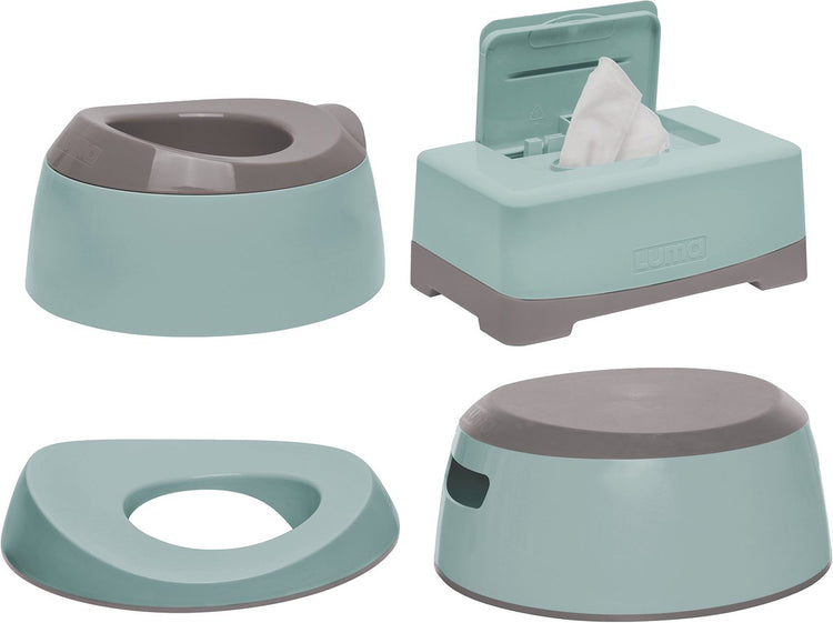 Ensemble d'apprentissage de la toilette bleu glacier luma