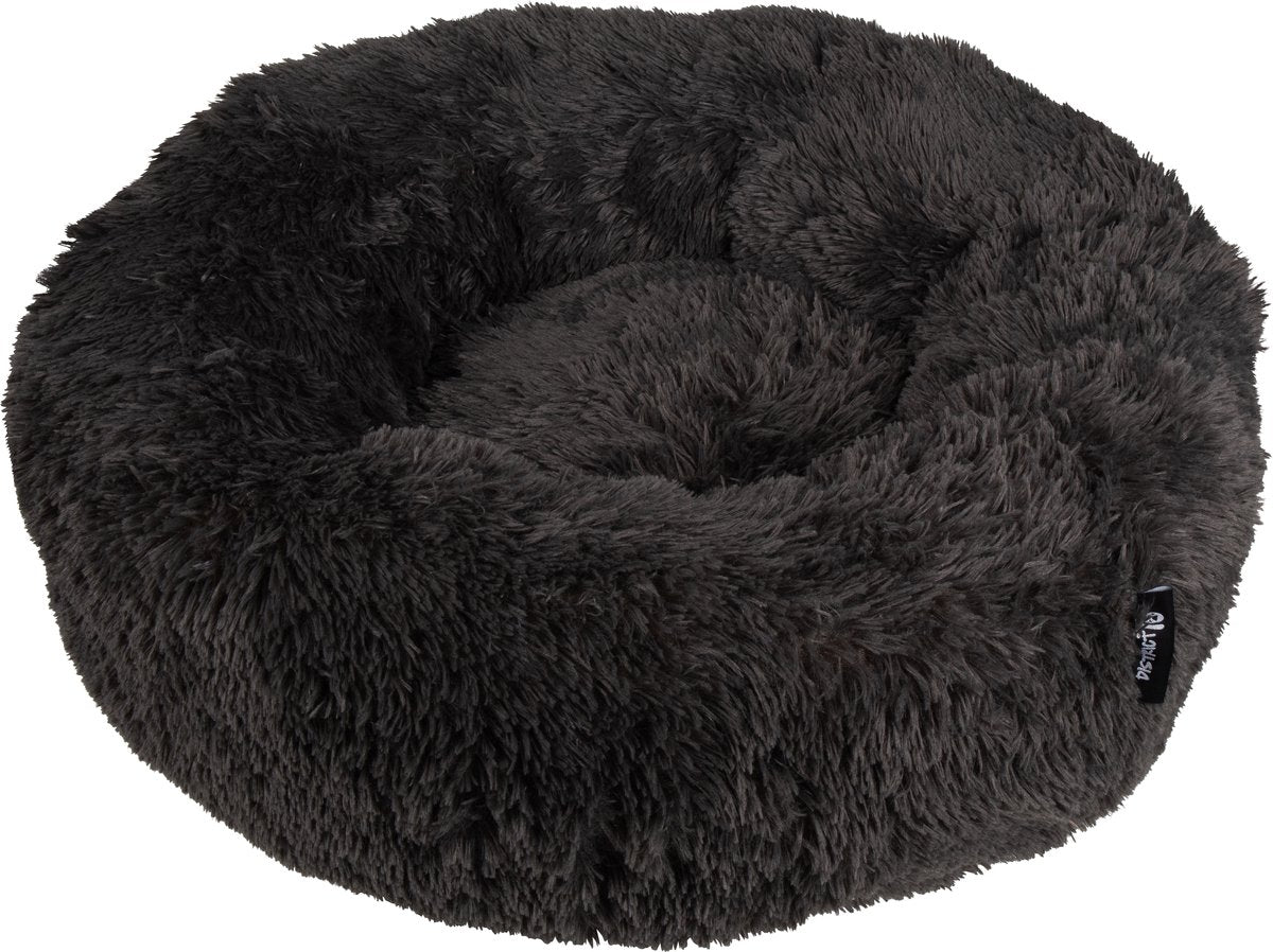 Lit pour chien District 70 fuzz donut - gris foncé - grand ø 80 cm