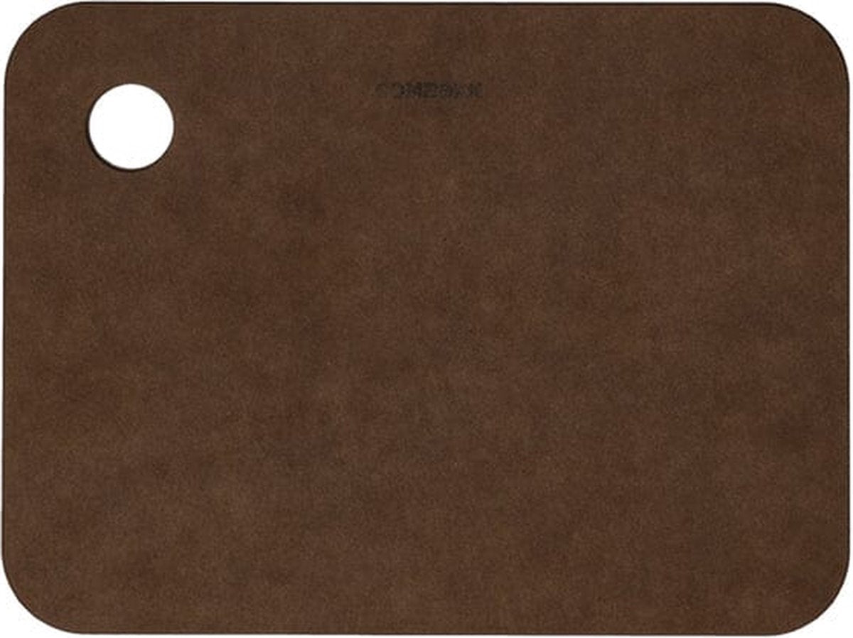 Planche à découper Combekk - papier 100% recyclé - sans microplastique - antibactérien - passe au lave-vaisselle - 15 x 20 cm - marron