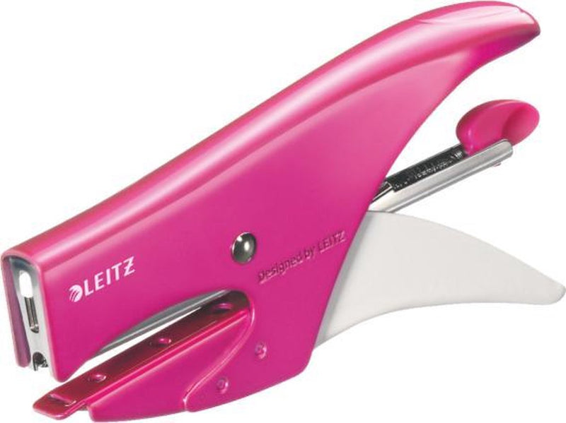 L'agrafeuse Leitz wow fonctionne avec les agrafes no. 10 - capacité de 15 feuilles - pour le bureau et le travail à domicile - idéal pour le bureau à domicile - rose