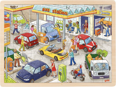 Station de gaz de puzzle Goki Wooden Puzz, 96st.