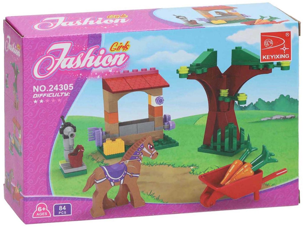 Jeu de construction Ferme à poneys - 79 pièces.