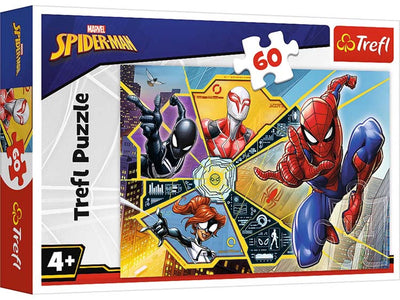 Puzzle Trefl 60 pièces - Disney Marvel Spiderman Adventure.