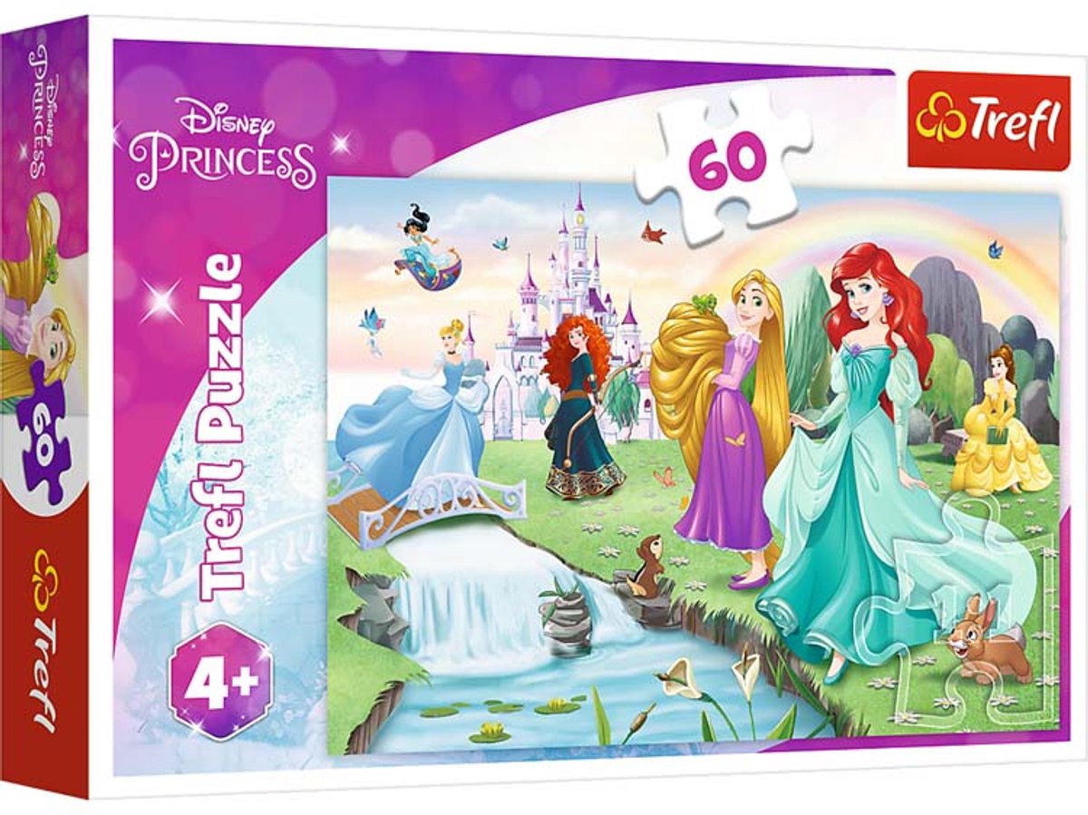 Trefl puzzle Disney Princess 60 pièces - jouets colorés pour enfants.