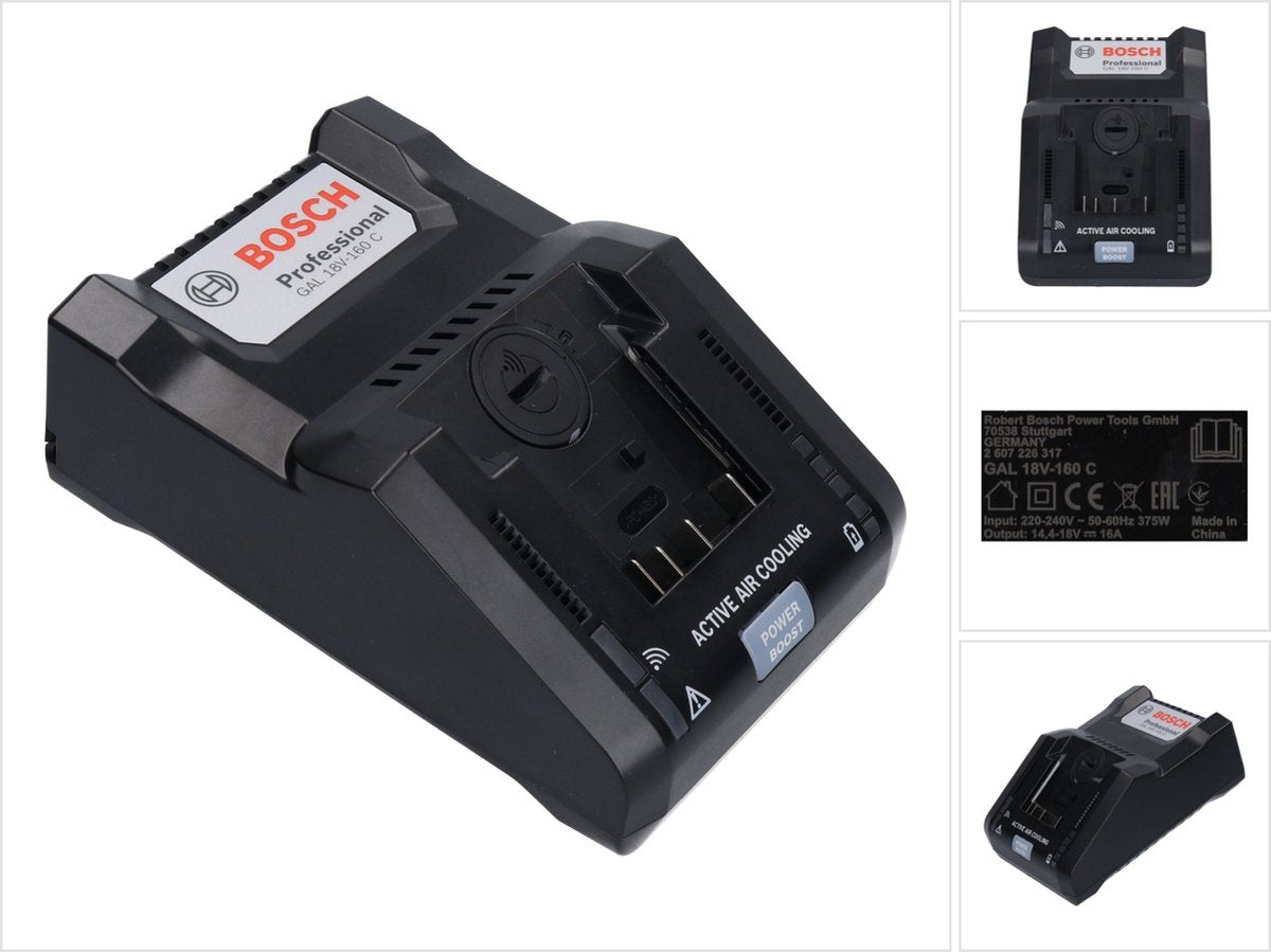 Chargeur outil Bosch professional gal 18v-160 c - biturbo - batterie non incluse avec le chargeur