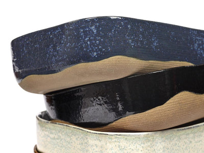 Serax - table merci la nouvelle - assiette extra creuse l - bleu gris - 4 pièces