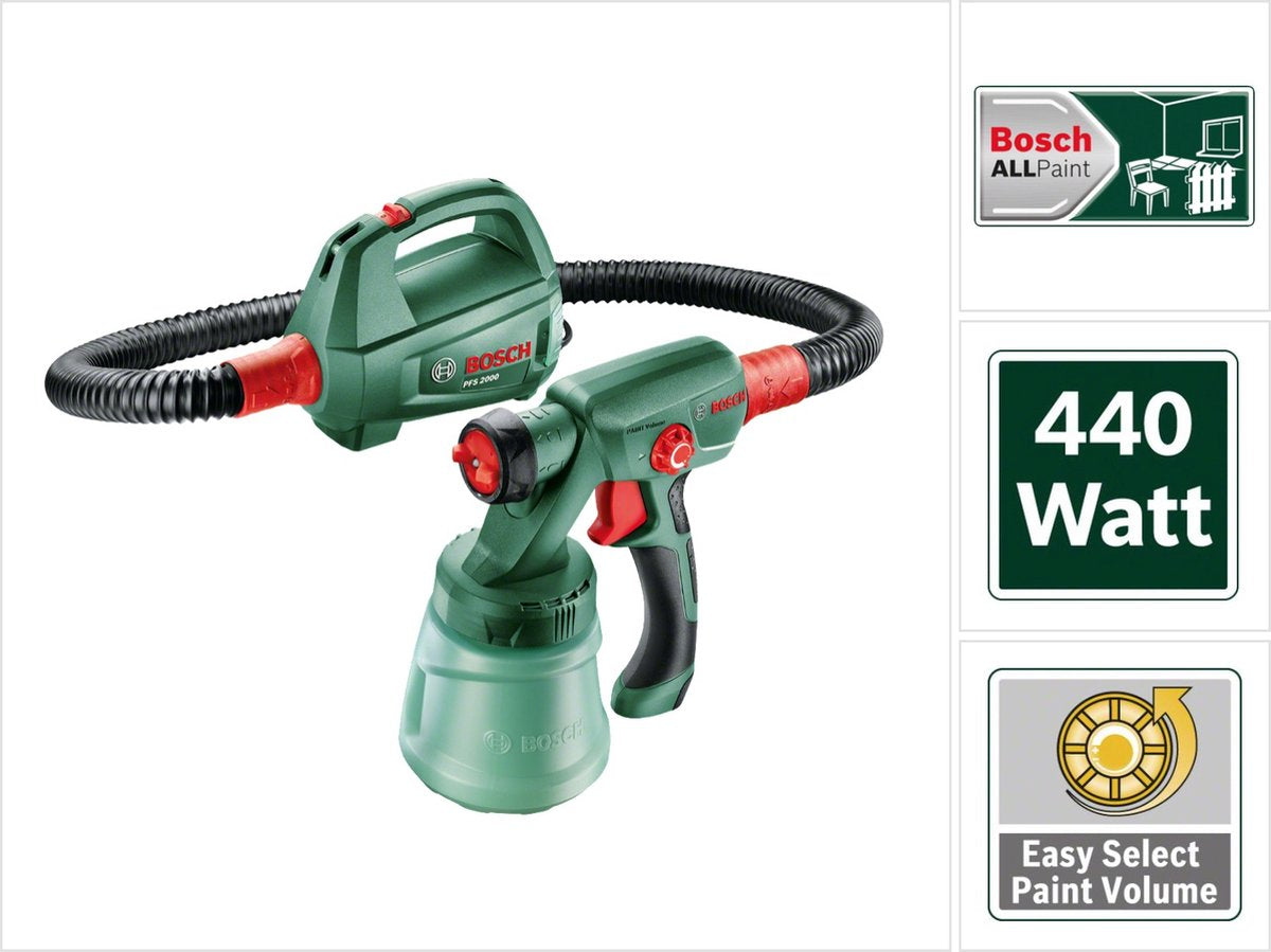 Pulvérisateur de peinture Bosch pfs 2000 - sur cordon - 440 w