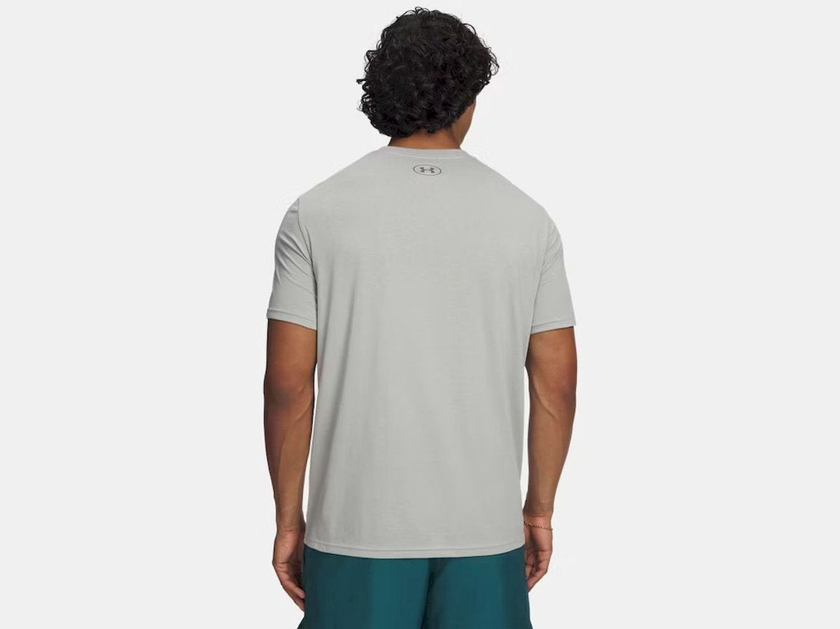 Under Armour UA M Sportstyle LC SS-Gry Chemise de sport pour hommes - Titane - Vert Argile