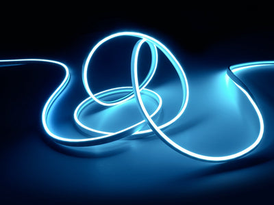 Bande LED néon Rl live your light reality - blanc - LED RGB 14W - longueur 3 m - raccourcissable - variateur intégré - fonction mémoire - télécommande - changeur de couleurs RGB