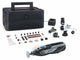 Ensemble multi-outils avec batterie 12 V Dremel 8250-5 65 Platinum | y compris Batterie 2 Ah + chargeur | au cas où - f0138250jf