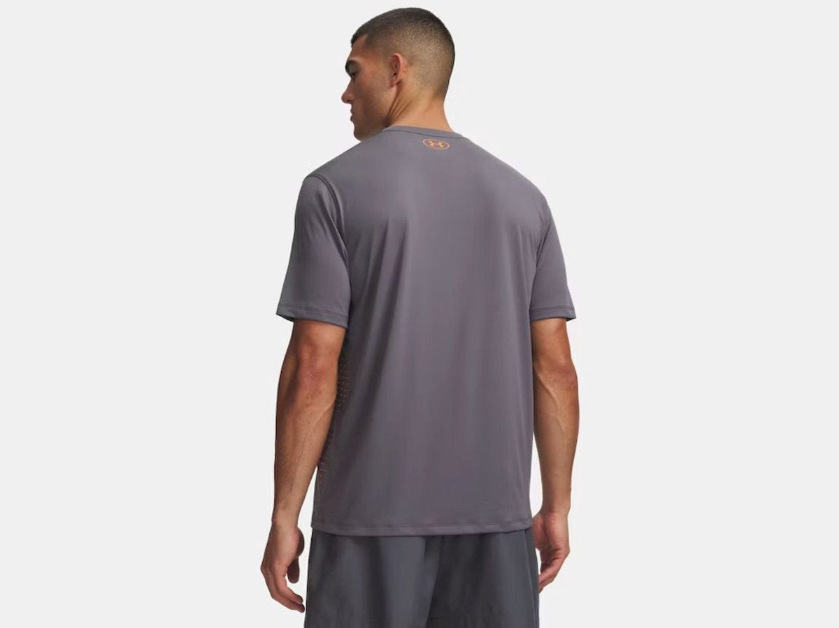 Under Armour UA Tech Play Chemise de sport à manches courtes pour homme - Castlerock - Orange scandaleux
