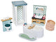 Meubles de salle de bain jouets à feuilles tendres – maison de poupée |