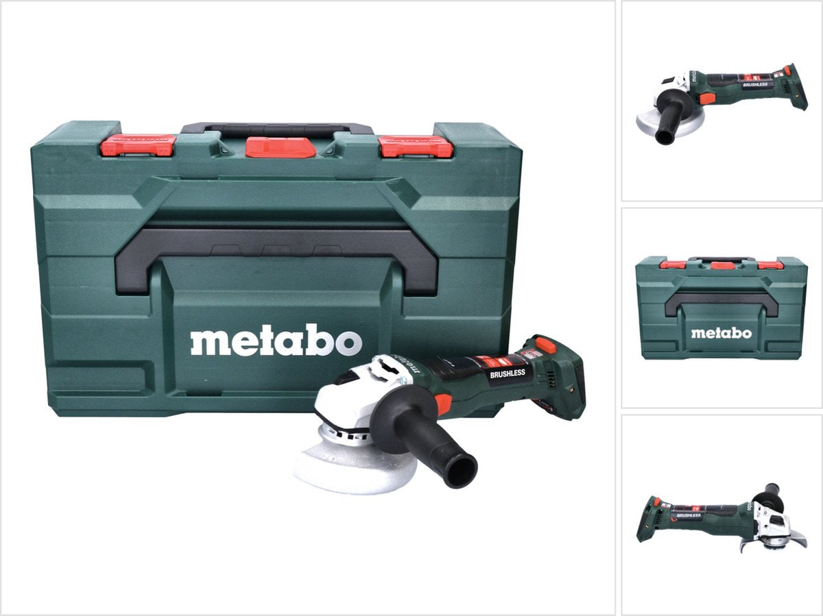 Meuleuse d'angle sans fil Metabo w 18 lt bl 11-125 | 18v | métabox 165l - 613052840