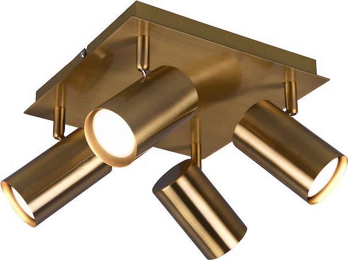 Trio marley - spot - vieux laiton - excl. 4x gu10 3w