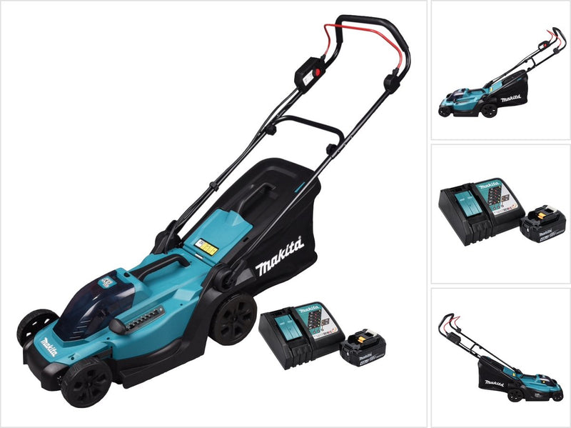 Tondeuse à gazon à batterie Makita dlm330rm - 18v - avec batterie et chargeur - largeur de coupe 33 cm - convient pour 450 m²