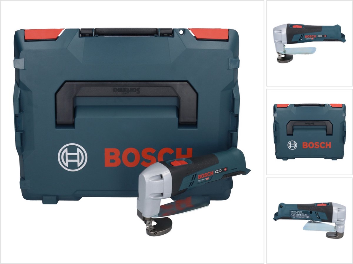 Cisaille à tôle à batterie professionnelle Bosch gsc 12v-13 corps de base 12v en l-boxx - 060192610a