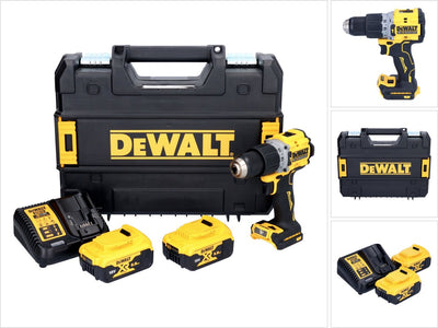 Perceuse à percussion sans fil Dewalt DCD 805 P2T 18 V 90 nm sans balais + 2x batterie 5,0 Ah + chargeur + tstak