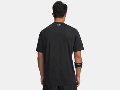 Under Armour UA Tech Play Short Sleeve-BLK Chemise de sport pour homme - Noir et blanc
