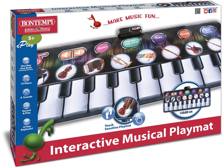 Bontempi spa bontempi tapis de jeu musical junior 148 x 60 cm noir et blanc