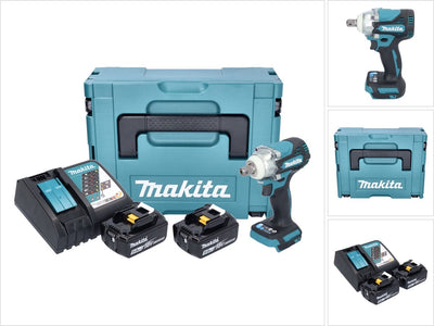 Makita dtw301rtj | clé à chocs à batterie | ensemble | 18v | Batterie 2 x 5,0 Ah et chargeur rapide | dans mbox