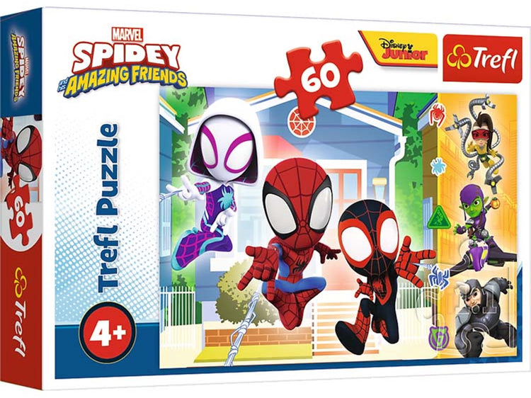 Puzzle Trefl 60 pièces - Spidey et son merveilleux ami Marvel Toys.