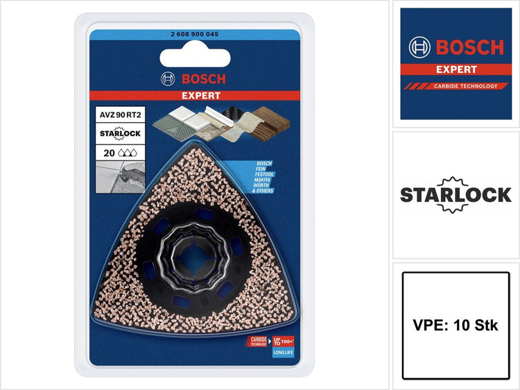 Bosch 10x plateau de ponçage expert avz 90 rt2 plateau de ponçage starlock...