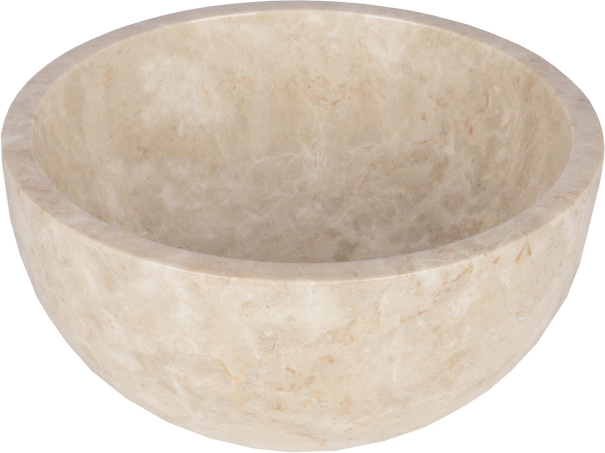 Lavabo Differnz boomer - 21x12cm - rond - marbre - beige
