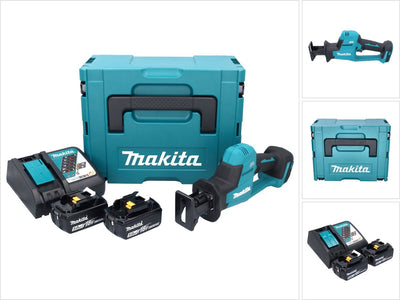 Makita scie saber recipro 18v lxt (2x5.0 ah) et coffret makpac - djr189rtj