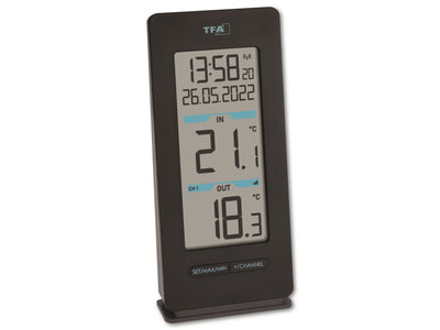 Tfa dostmann buddy thermomètre sans fil numérique noir