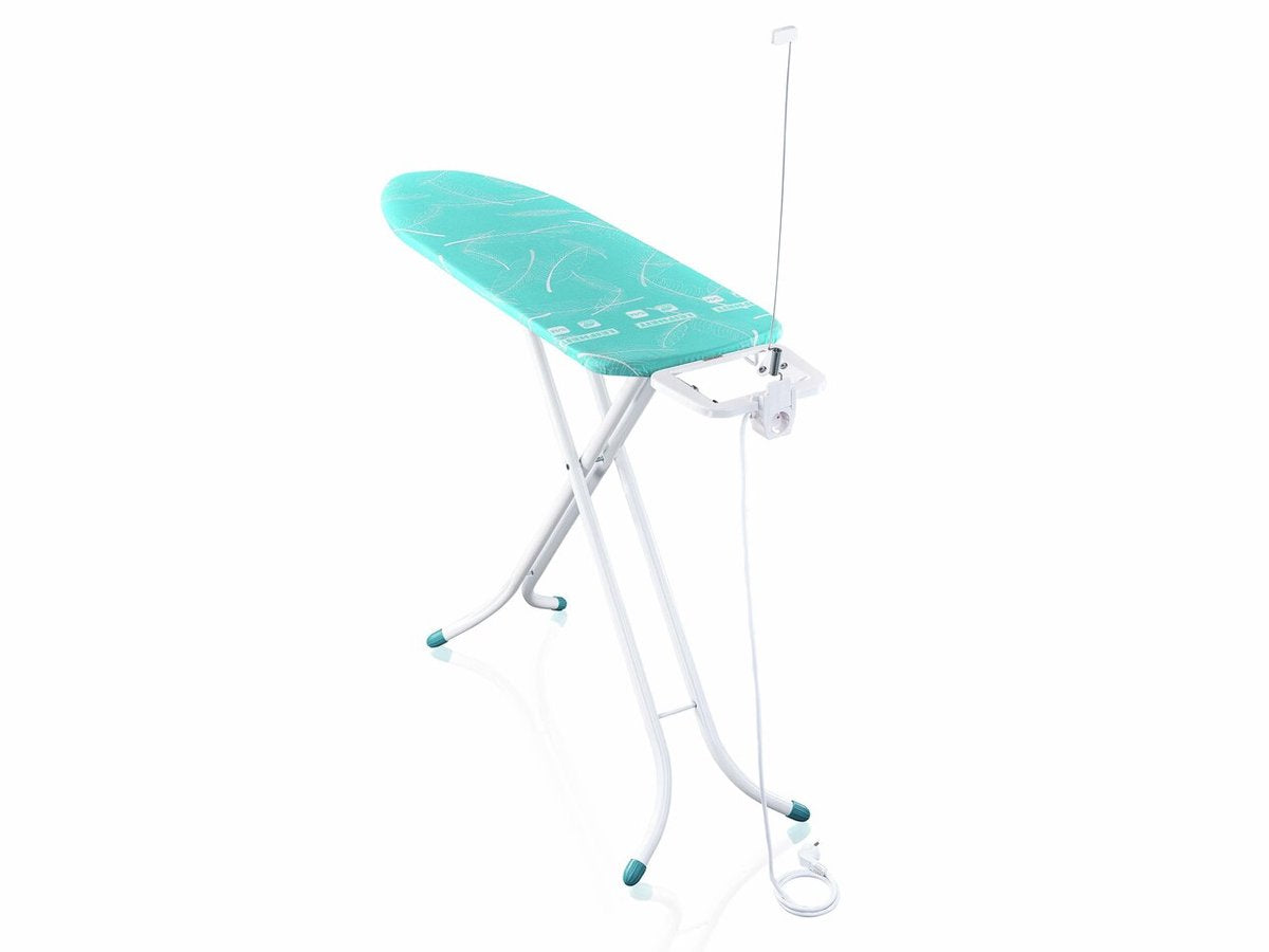 Leifheit planche à repasser air board m - compact plus - 120x38 cm - turquoise