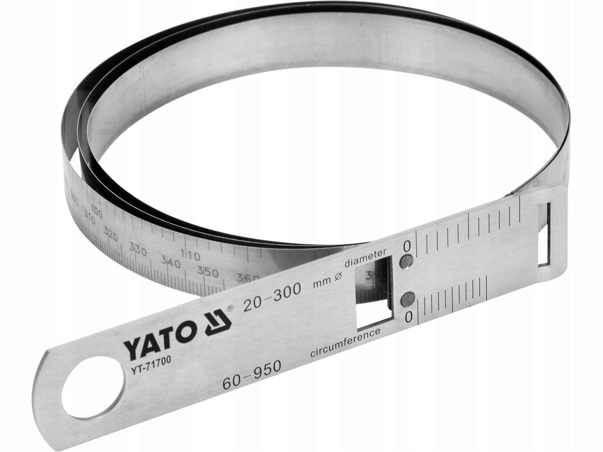Ruban à mesurer Yato en acier inoxydable, précision de circonférence de diamètre 20-300mm