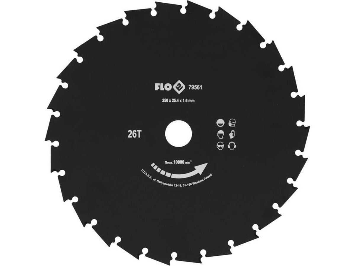 Série Flo 79561 - lame de coupe pour débroussailleuse - 250 mm - construction en acier - performances robustes