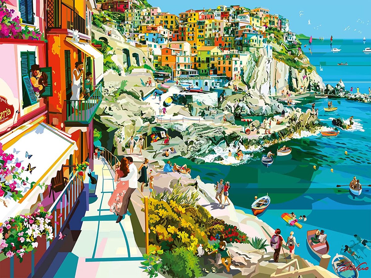 Puzzle Ravensburger Romance aux Cinque Terre - 1500 pièces.