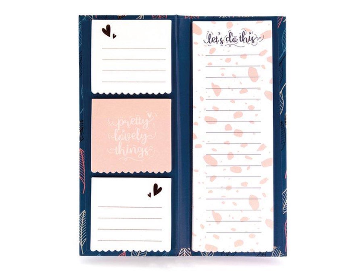 Notes autocollantes style dame kangourou – 8 blocs assortis - k-591919009