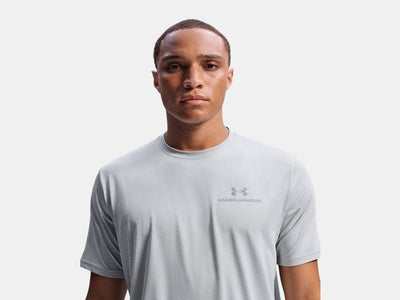 Under Armour Vanish Energy SS-Gry chemise de sport homme - mod gris clair chiné - mod gris