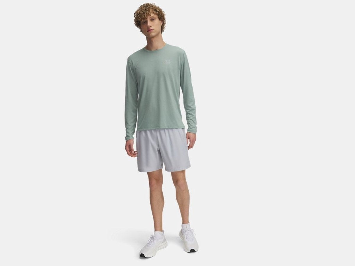 Under armour ua launch 7'' shorts-pantalon de sport homme gris - mod gris blanc réfléchissant