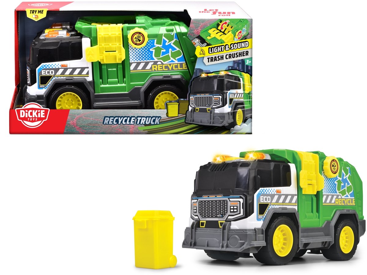 Camion de recyclage Dickie avec lumière et son