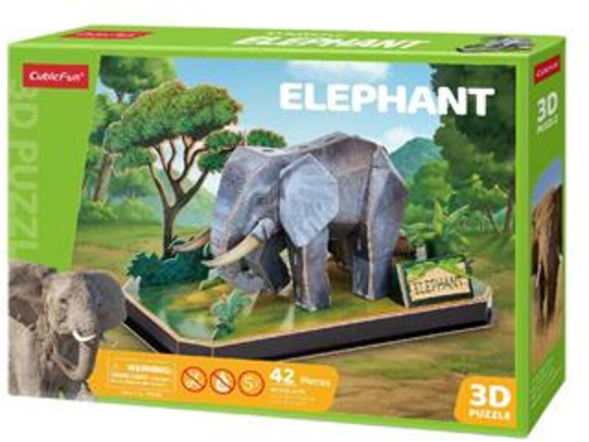 Éléphant de puzzle 3d Fun cubic