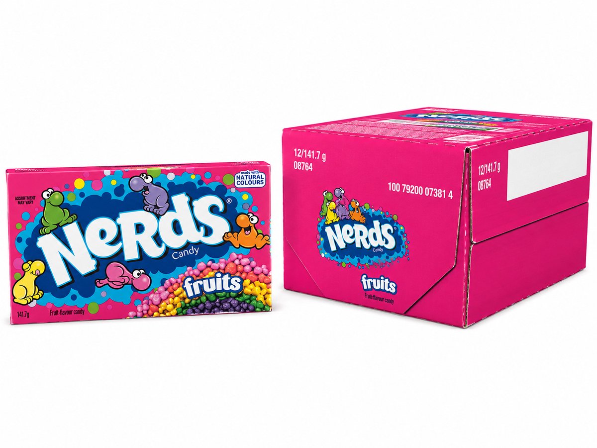 Nerds wonka arc-en-ciel - 12x 142g - pack économique