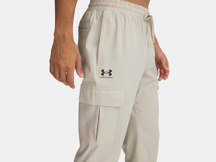 Under Armour UA Vibe Tissé Cargo Pants-brn Pantalon de sport pour hommes - base kaki - noir