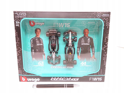 Bburago mercedes-amg w15 f1 voitures set 1:43 hamilton russell
