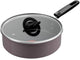 Tefal ceramic control gris - poêle à frire - 24 cm - céramique - induction - avec couvercle - sans pfas - convient pour une utilisation avec des spatules métalliques