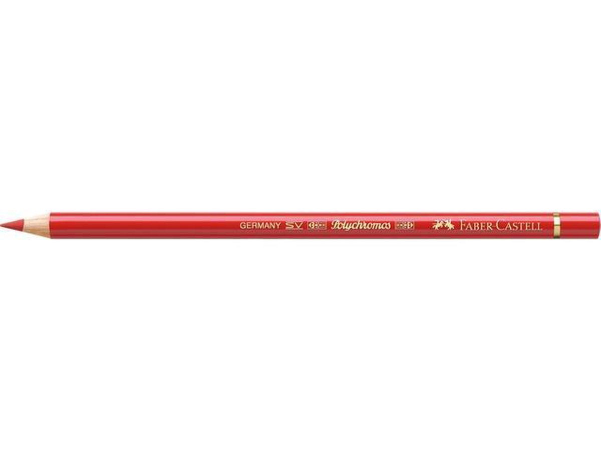 Faber-castell crayon de couleur faber castell polychromos 118 rouge écarlate boîte de 6 pièces
