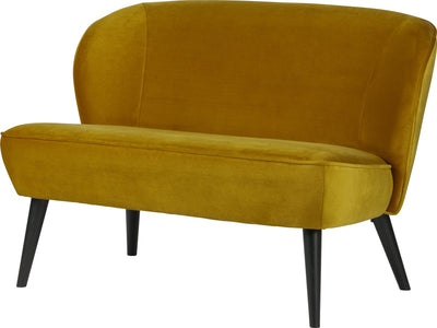 Banc Woood Sara - velours - ocre - 73x110x72