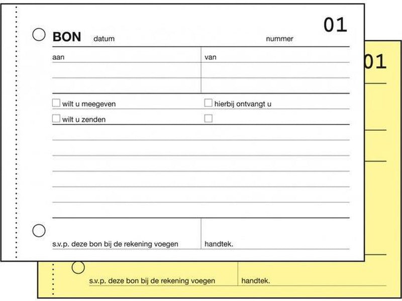 Carnet de reçus sigel a6 blanc 148 mm x 100 mm x 7 mm