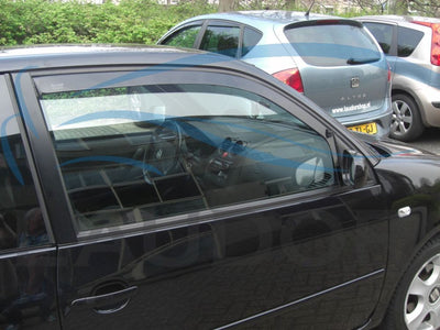 Déflecteurs d'air latéraux Volkswagen teintés foncé pour VW Lupo Seat Arosa - 3 portes à partir de. 1999 pour portes d'entrée jeu de 2 pièces équipe heko