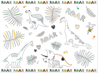 Coloriage Pleatmat dino rugissements, 6e.